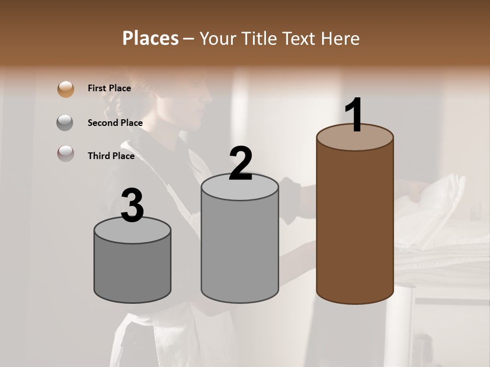 Housekeeping Cart  Color Image PowerPoint Template