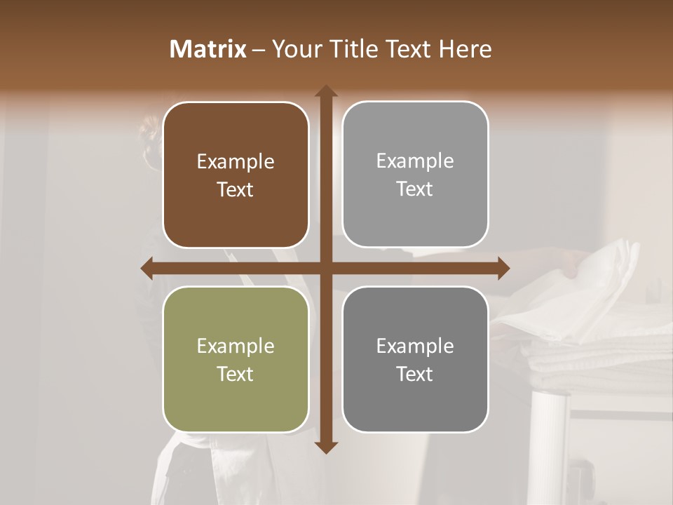 Housekeeping Cart  Color Image PowerPoint Template