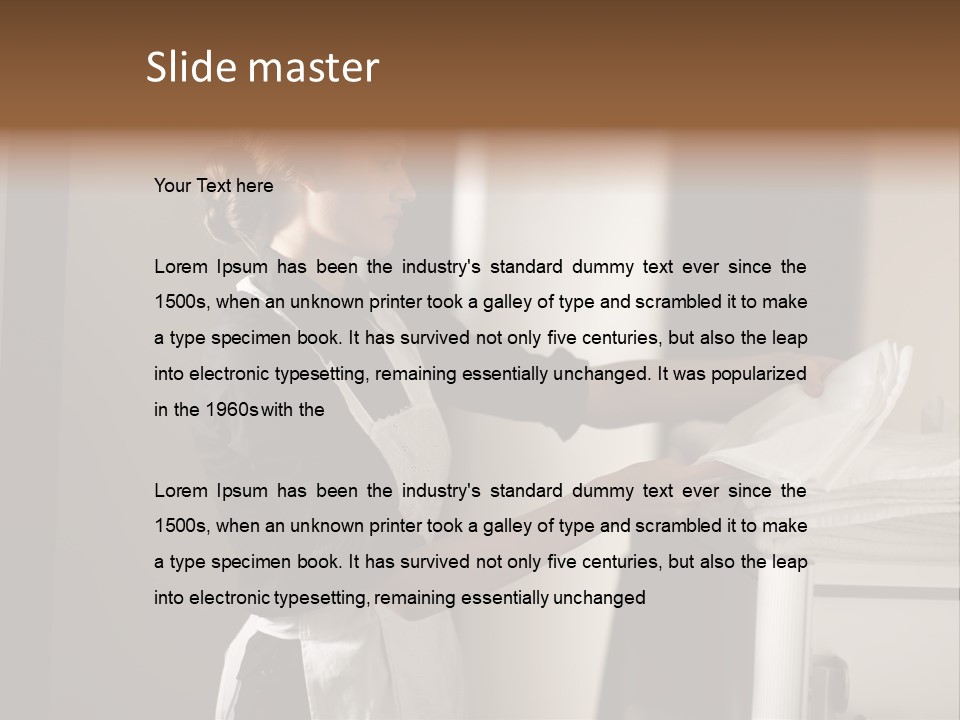 Housekeeping Cart  Color Image PowerPoint Template