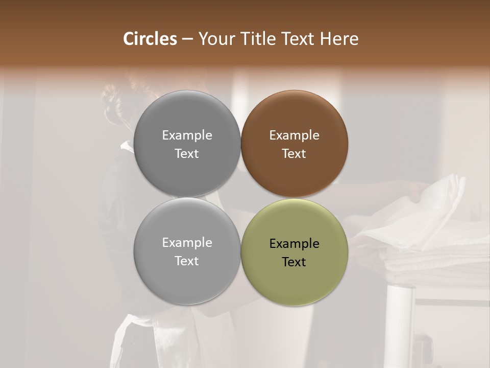 Housekeeping Cart  Color Image PowerPoint Template