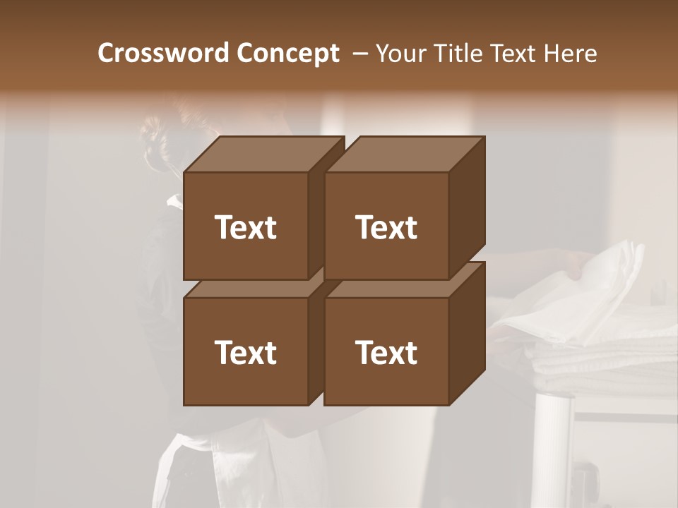 Housekeeping Cart  Color Image PowerPoint Template