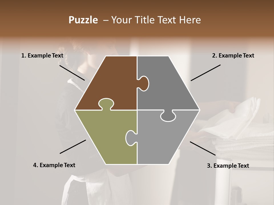 Housekeeping Cart  Color Image PowerPoint Template