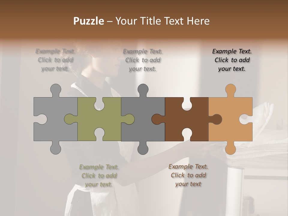 Housekeeping Cart  Color Image PowerPoint Template