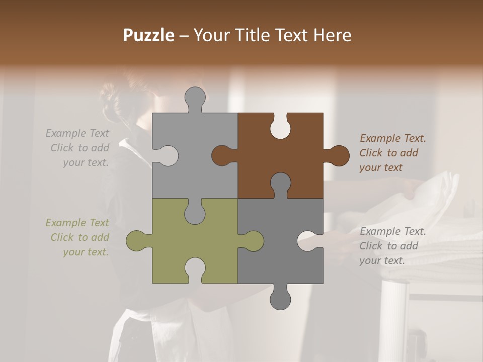 Housekeeping Cart  Color Image PowerPoint Template