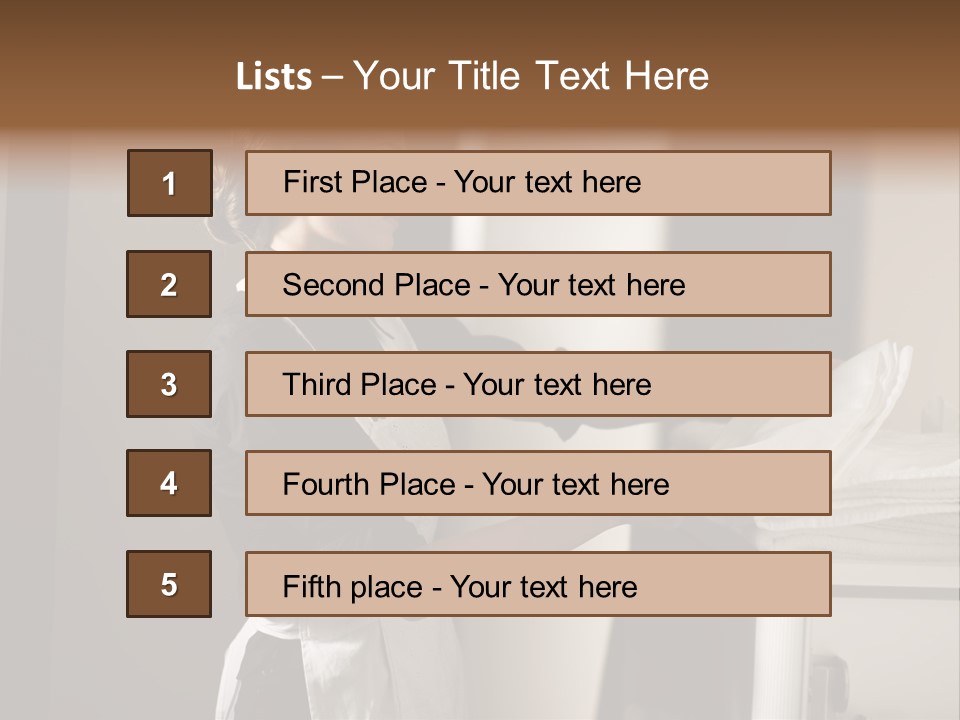 Housekeeping Cart  Color Image PowerPoint Template