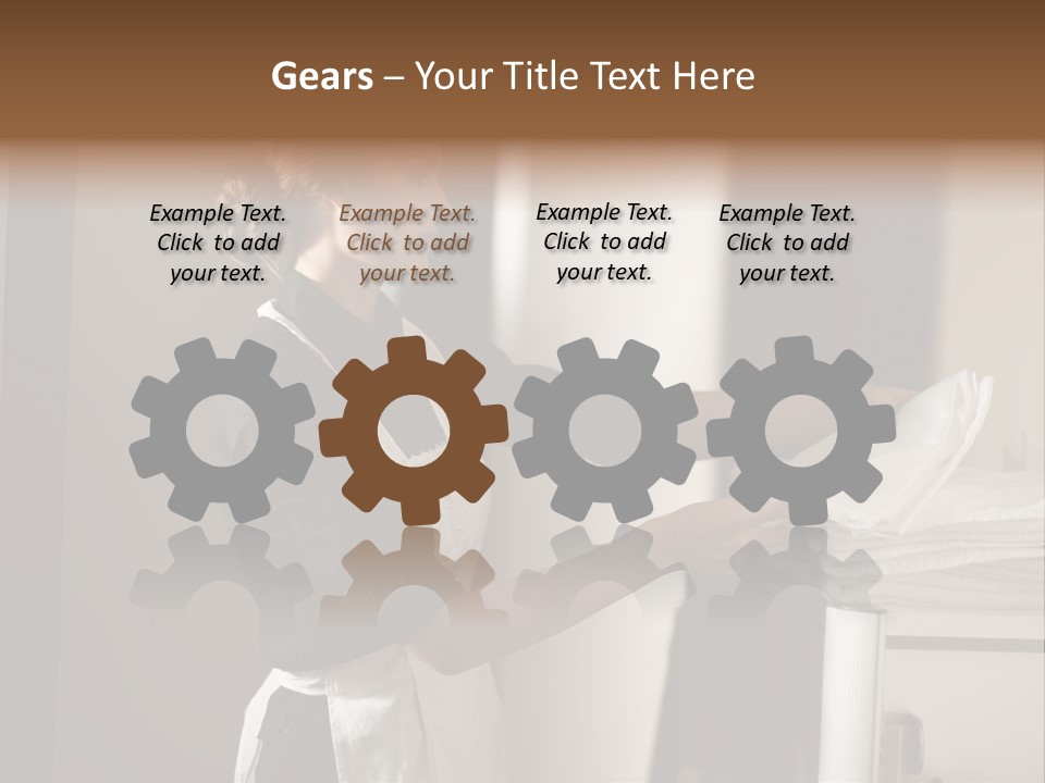 Housekeeping Cart  Color Image PowerPoint Template