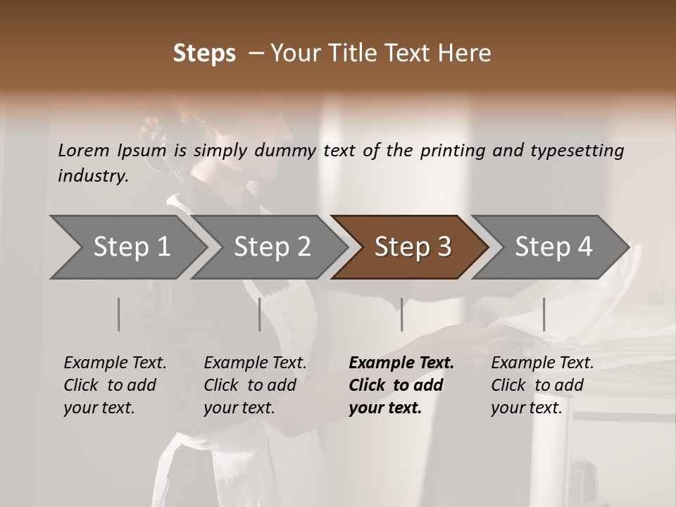 Housekeeping Cart  Color Image PowerPoint Template