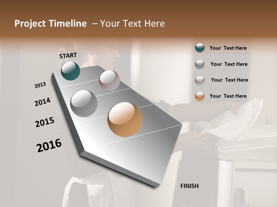 Housekeeping Cart  Color Image PowerPoint Template