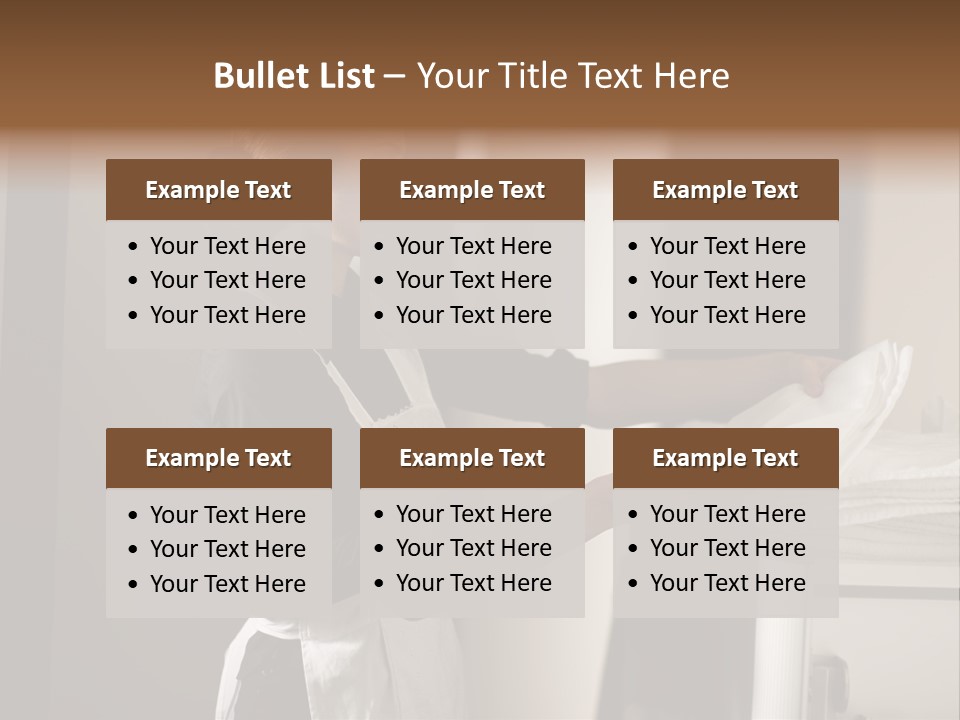 Housekeeping Cart  Color Image PowerPoint Template