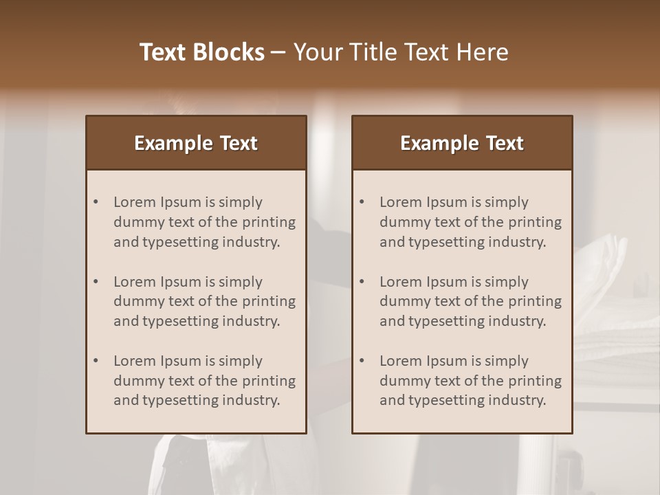 Housekeeping Cart  Color Image PowerPoint Template