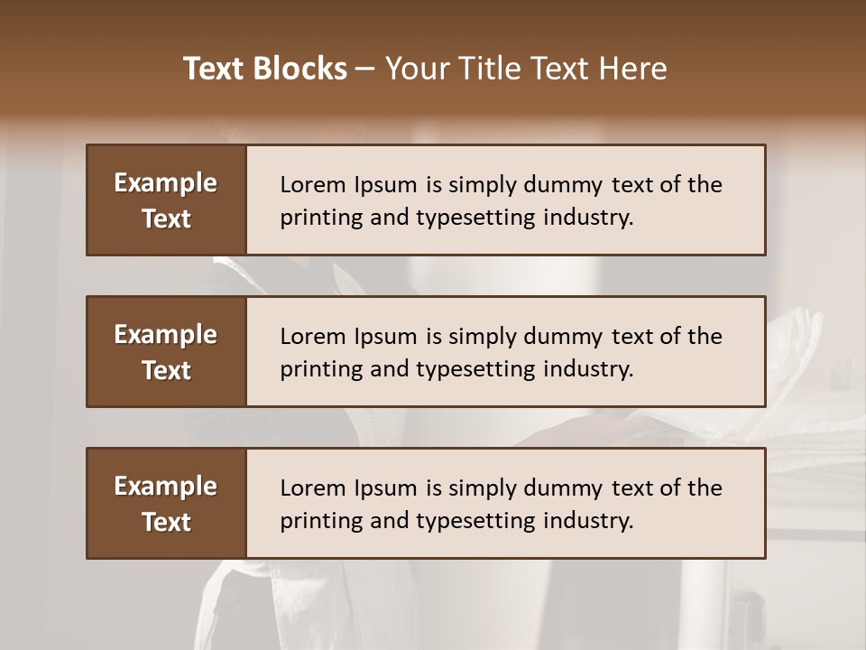 Housekeeping Cart  Color Image PowerPoint Template