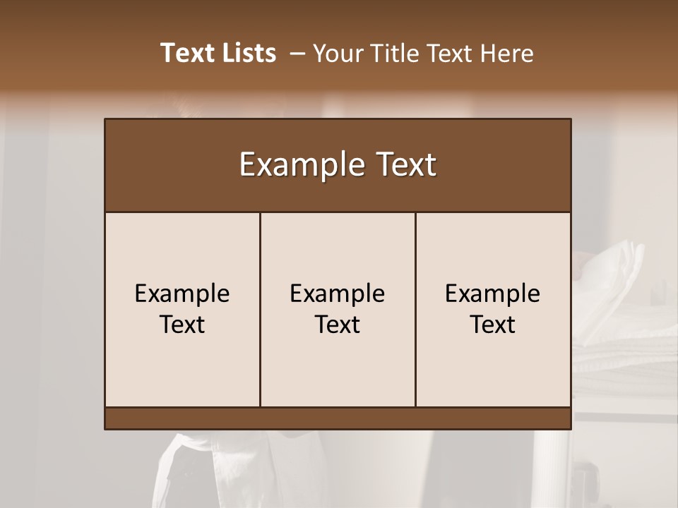 Housekeeping Cart  Color Image PowerPoint Template