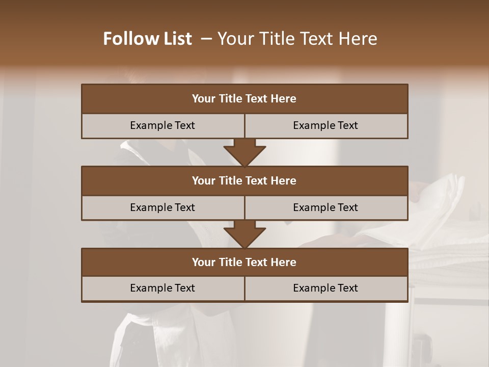 Housekeeping Cart  Color Image PowerPoint Template