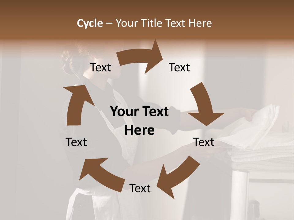 Housekeeping Cart  Color Image PowerPoint Template