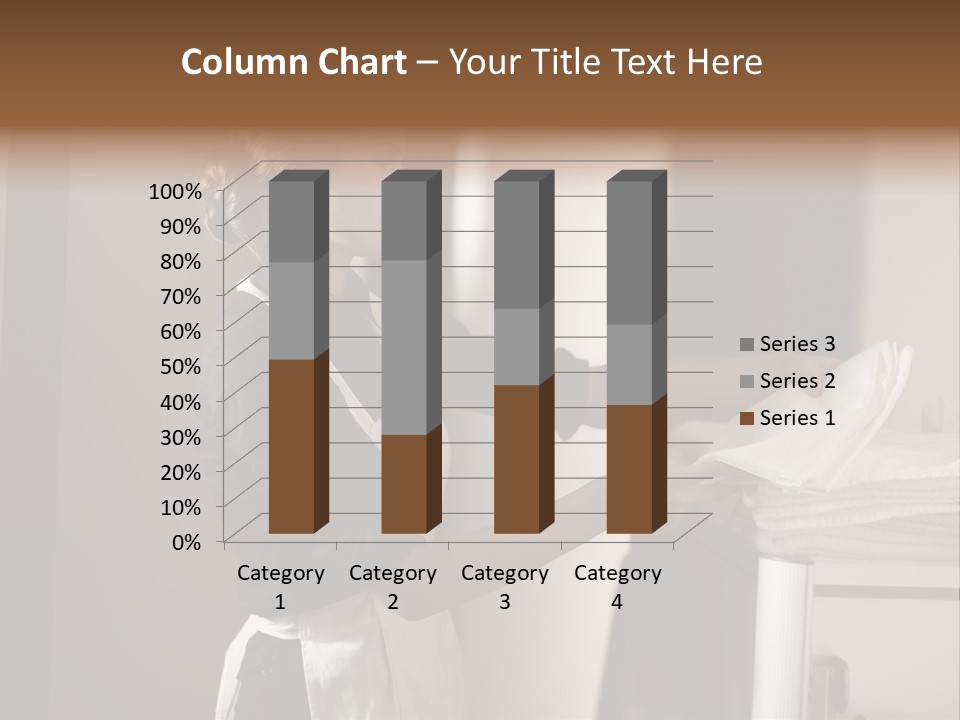 Housekeeping Cart  Color Image PowerPoint Template
