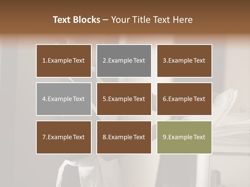 Housekeeping Cart  Color Image PowerPoint Template