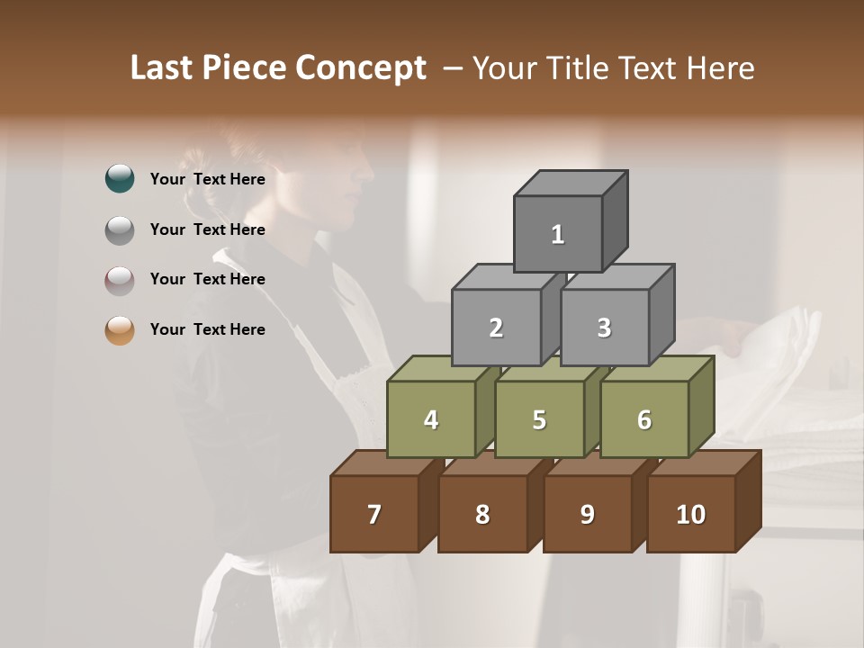 Housekeeping Cart  Color Image PowerPoint Template