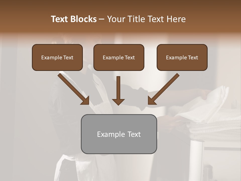 Housekeeping Cart  Color Image PowerPoint Template