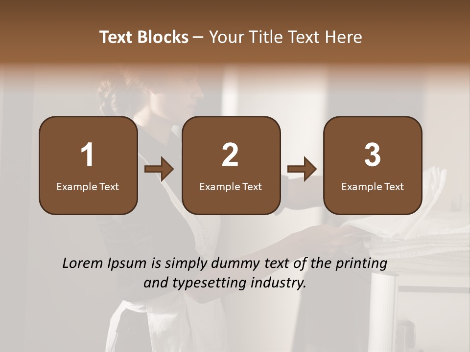 Housekeeping Cart  Color Image PowerPoint Template