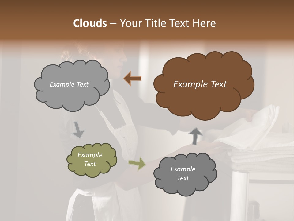 Housekeeping Cart  Color Image PowerPoint Template