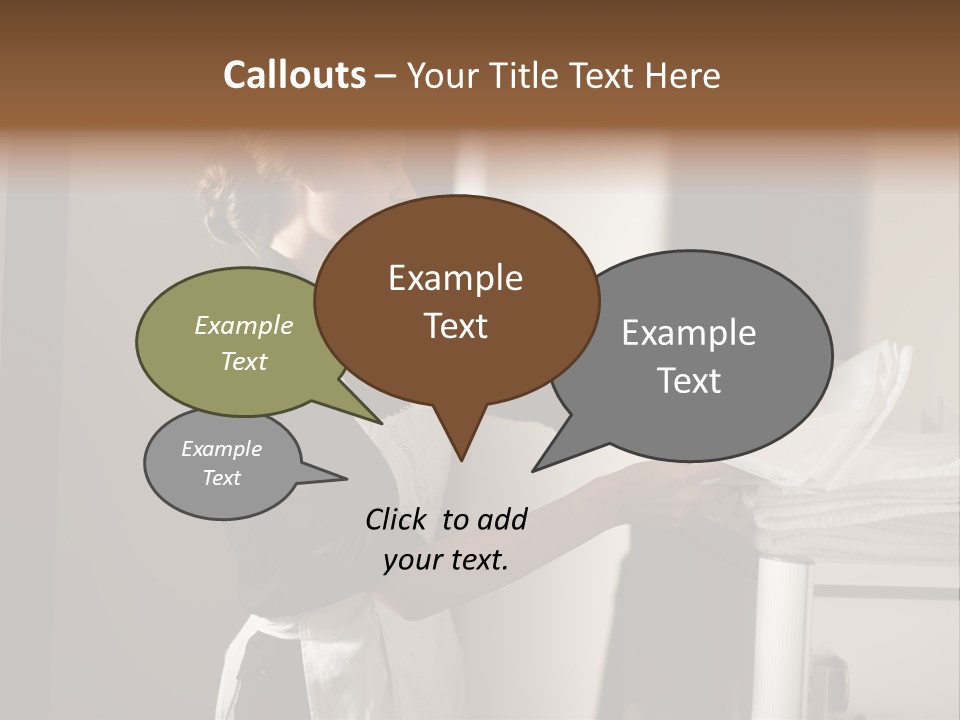 Housekeeping Cart  Color Image PowerPoint Template