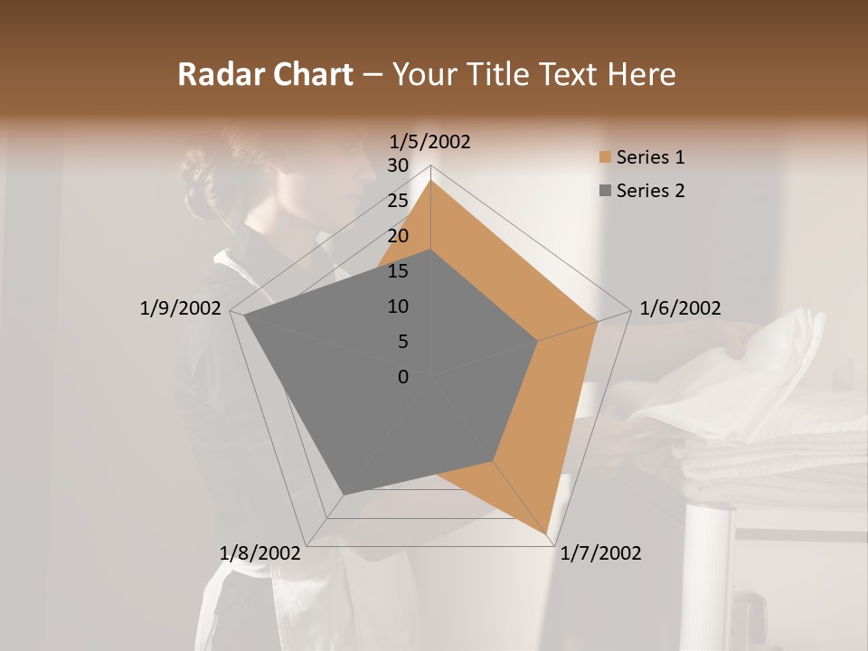 Housekeeping Cart  Color Image PowerPoint Template