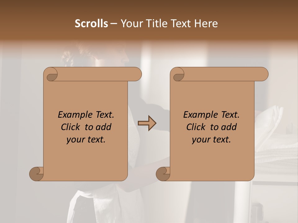 Housekeeping Cart  Color Image PowerPoint Template