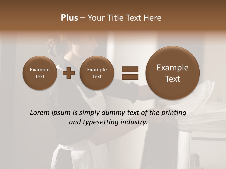 Housekeeping Cart  Color Image PowerPoint Template