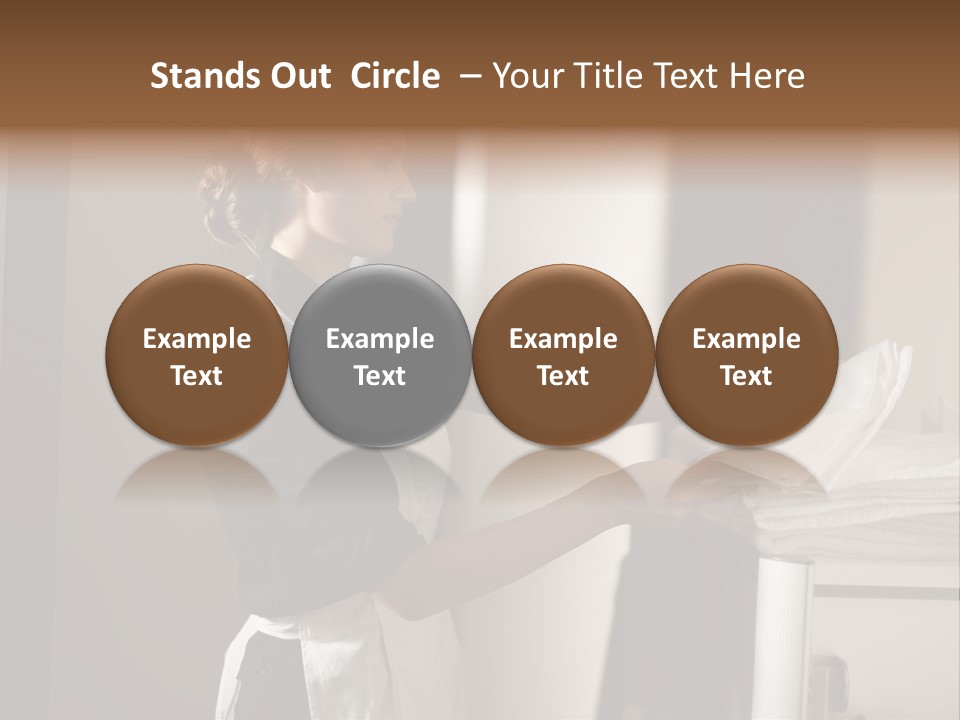 Housekeeping Cart  Color Image PowerPoint Template