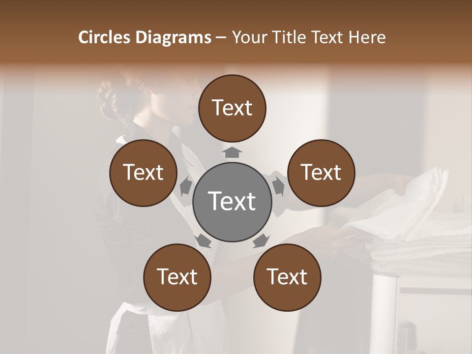 Housekeeping Cart  Color Image PowerPoint Template