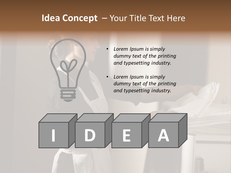 Housekeeping Cart  Color Image PowerPoint Template