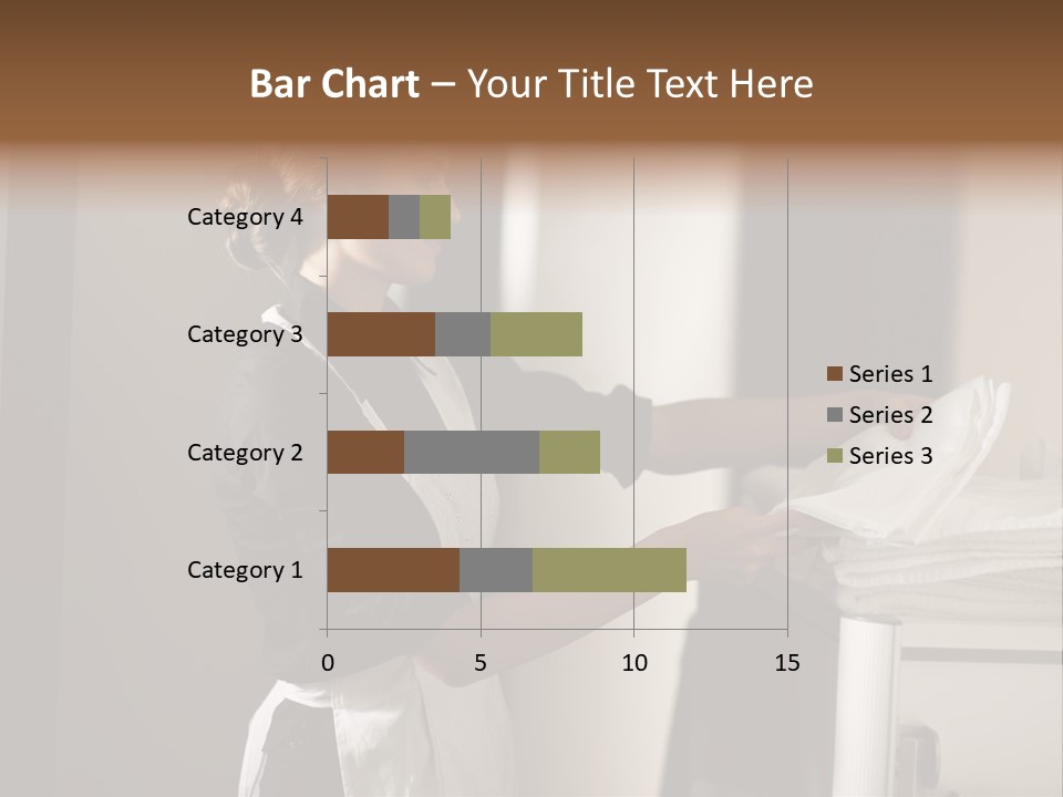 Housekeeping Cart  Color Image PowerPoint Template