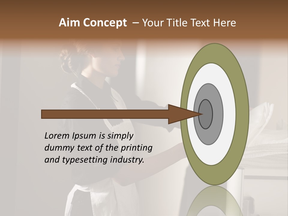 Housekeeping Cart  Color Image PowerPoint Template