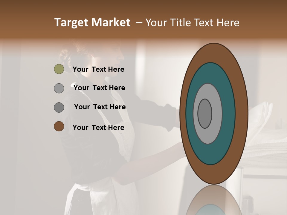 Housekeeping Cart  Color Image PowerPoint Template