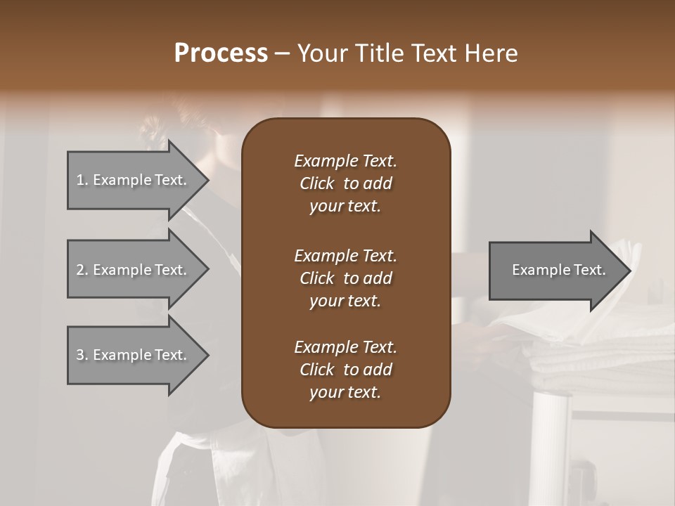 Housekeeping Cart  Color Image PowerPoint Template