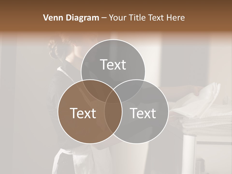 Housekeeping Cart  Color Image PowerPoint Template