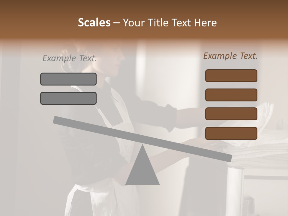 Housekeeping Cart  Color Image PowerPoint Template