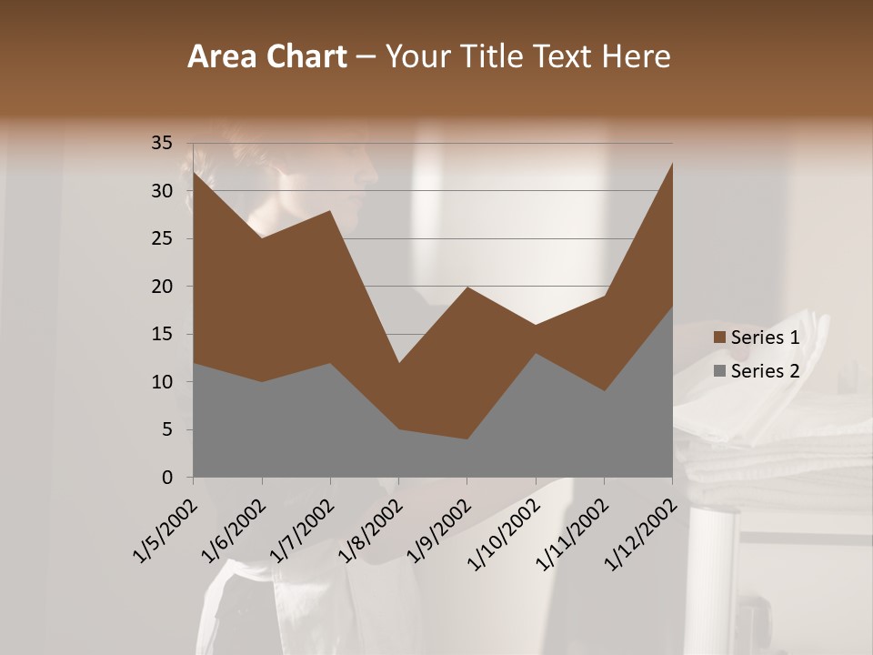 Housekeeping Cart  Color Image PowerPoint Template