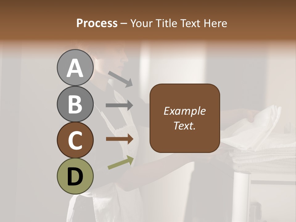 Housekeeping Cart  Color Image PowerPoint Template