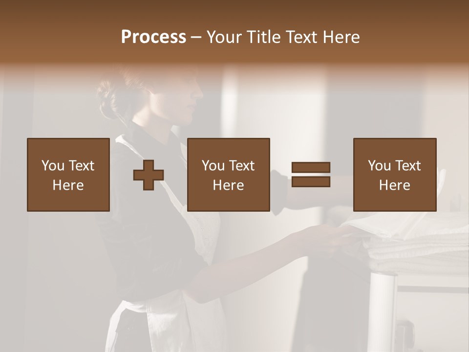 Housekeeping Cart  Color Image PowerPoint Template