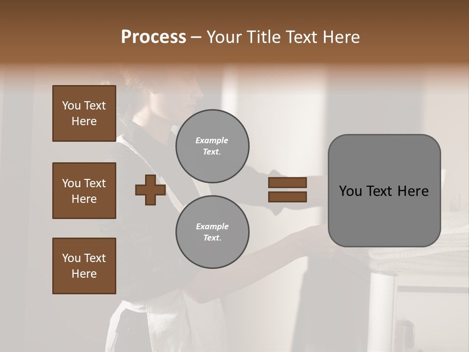 Housekeeping Cart  Color Image PowerPoint Template