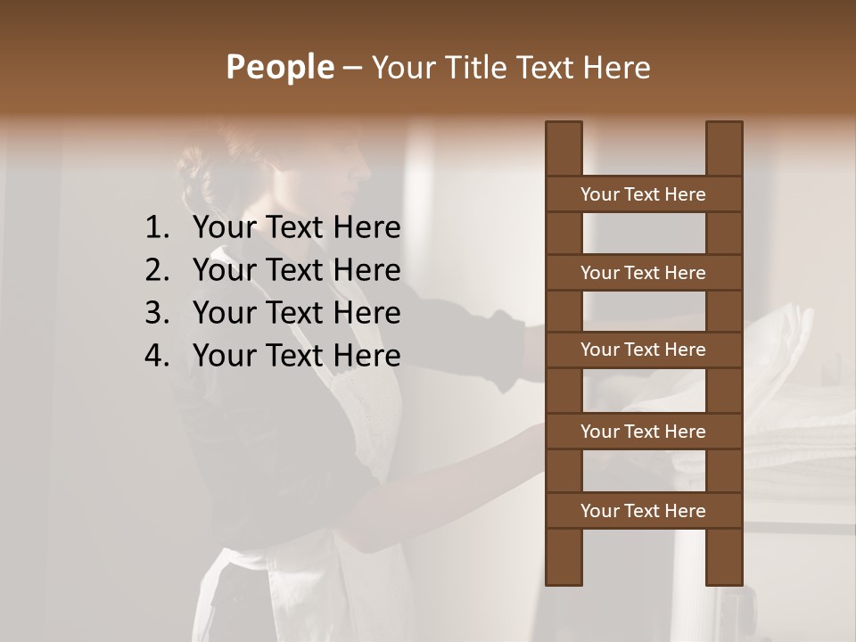 Housekeeping Cart  Color Image PowerPoint Template