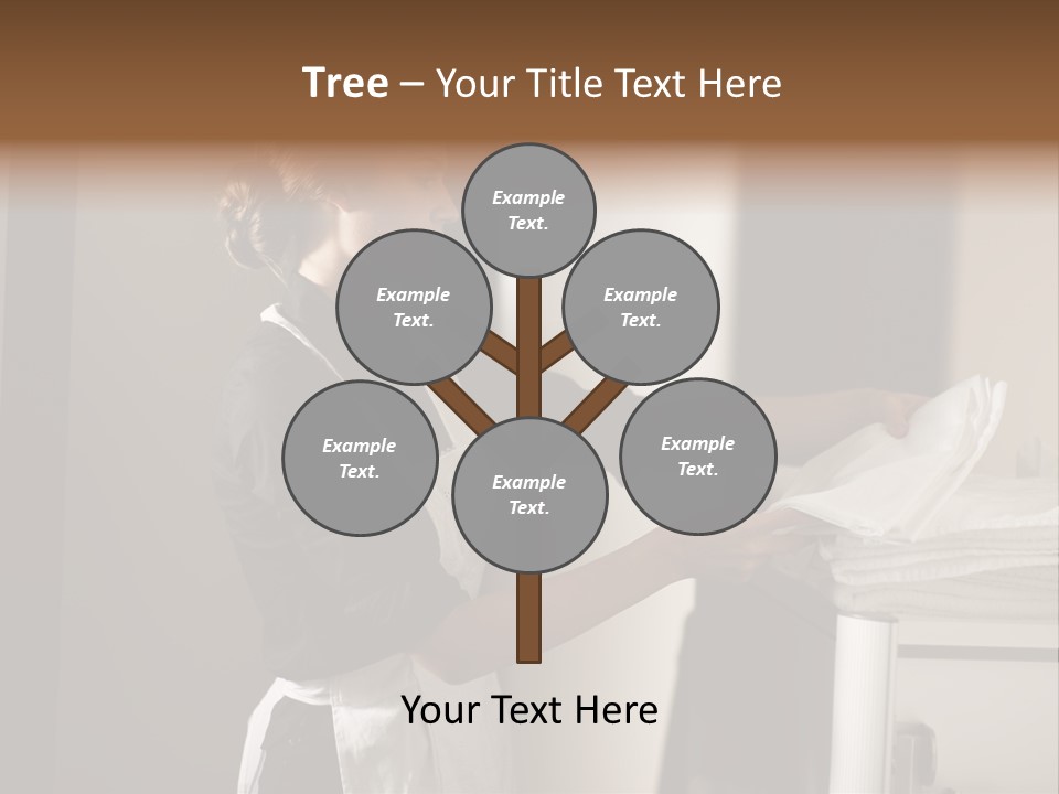 Housekeeping Cart  Color Image PowerPoint Template