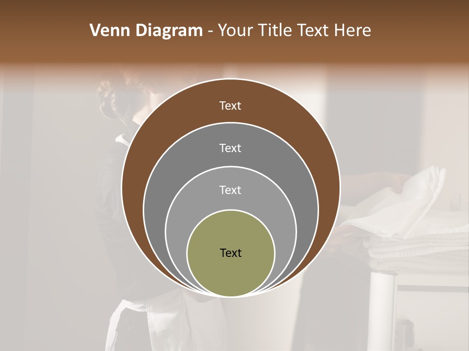 Housekeeping Cart  Color Image PowerPoint Template