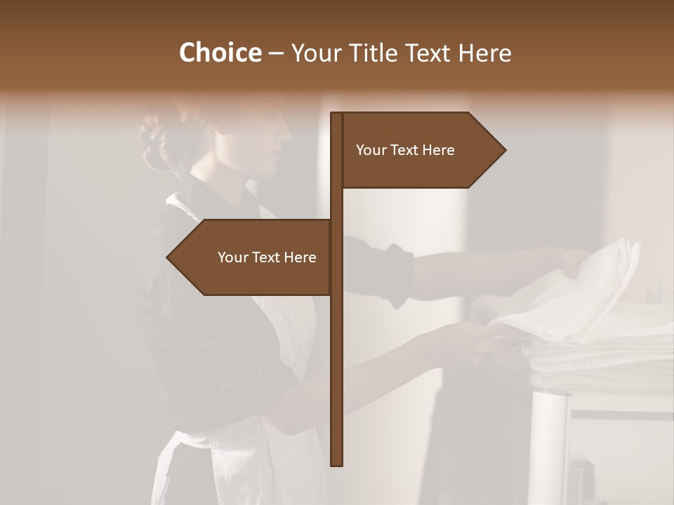 Housekeeping Cart  Color Image PowerPoint Template