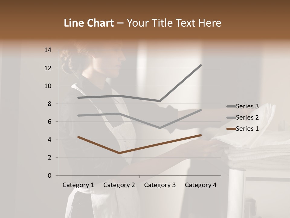 Housekeeping Cart  Color Image PowerPoint Template