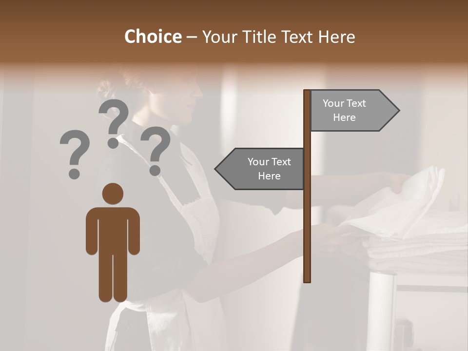 Housekeeping Cart  Color Image PowerPoint Template