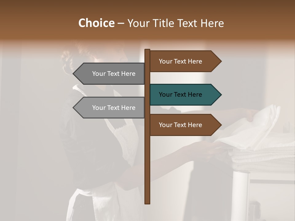 Housekeeping Cart  Color Image PowerPoint Template