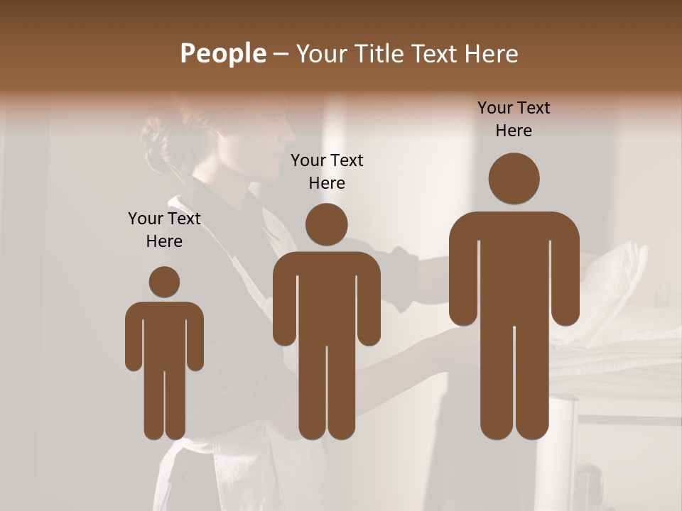 Housekeeping Cart  Color Image PowerPoint Template