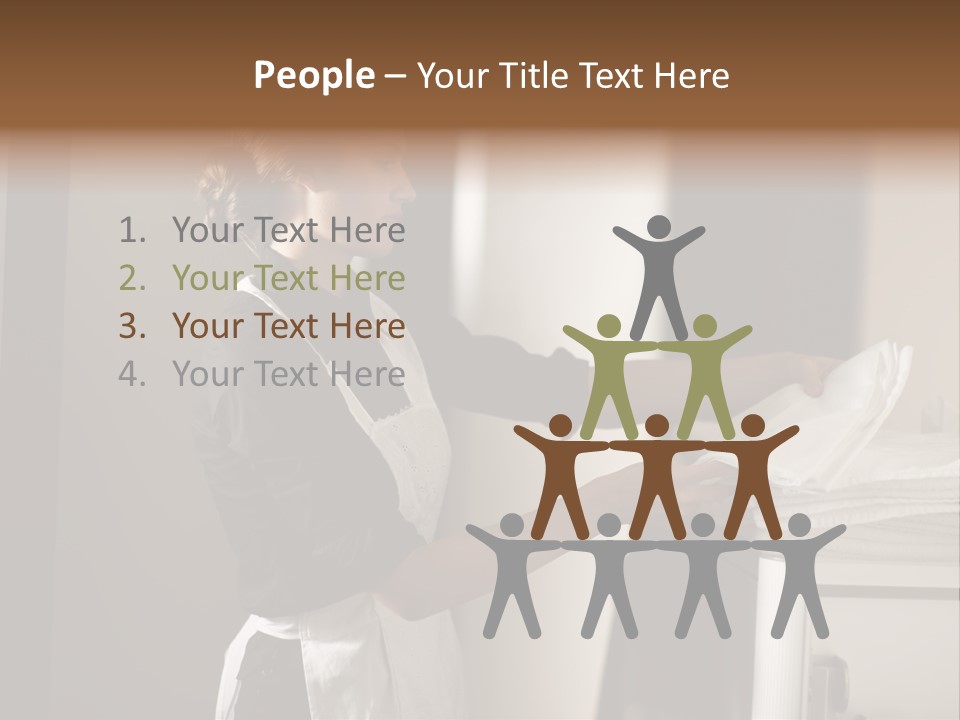 Housekeeping Cart  Color Image PowerPoint Template